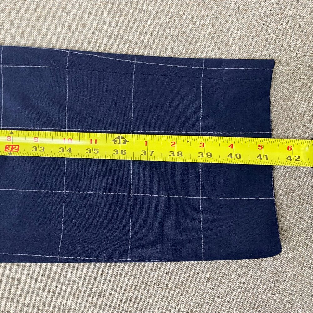 H&M SLIM FIT Dress Pants Men's 38 Mid Rise Blue Check Business Office - Picture 13 of 13